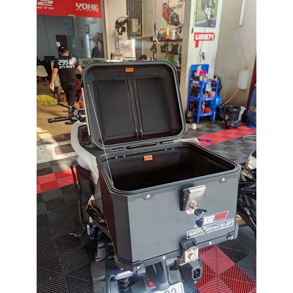 Thùng Nhôm Đen MOTOFACE Chính Hãng 40L