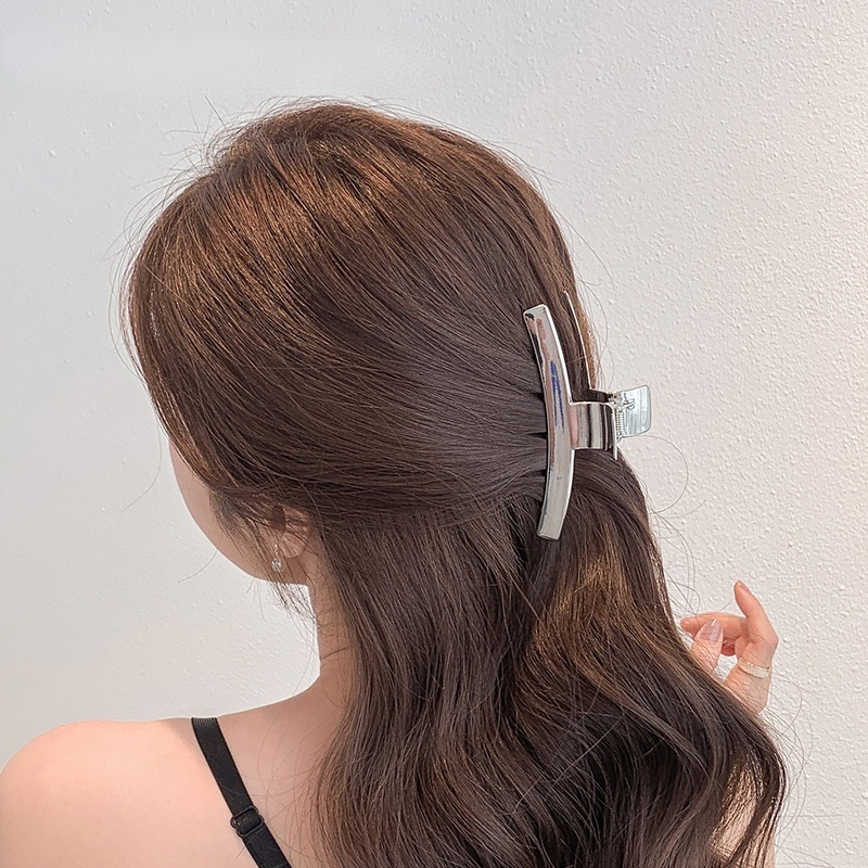 Kẹp Tóc Hình Cá Mập Bằng Kim Loại Cỡ Lớn Phong Cách Hàn Quốc Thời Trang Cho Nữ