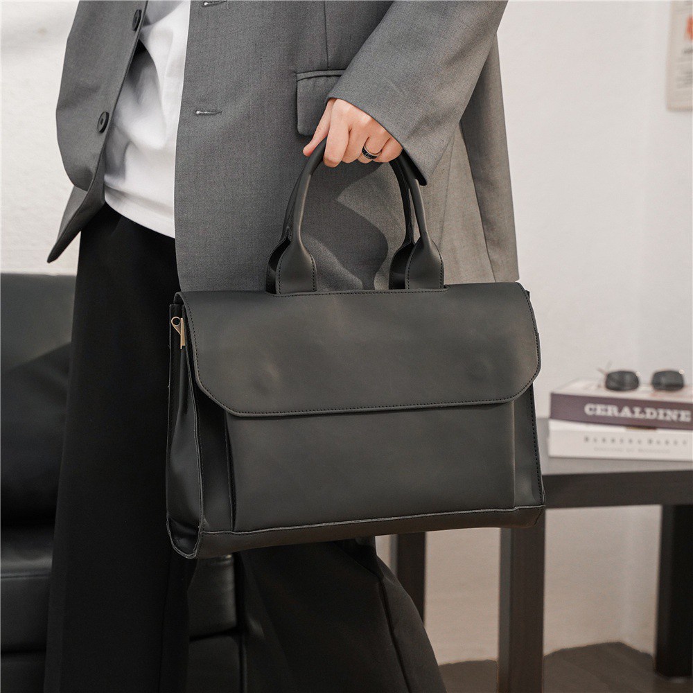 Cặp xách nam đẹp cao cấp thời trang T3081, Túi xách nam công sở hàng hiệu cam kết da siêu bền đựng được laptop 14 inch