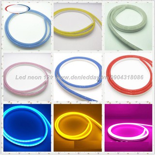 1 Mét Led neon flex 12v, cắt nhỏ 2,5cm uốn chữ, logo trang trí.đủ màu dùng ngoài trời chưa nguồn
