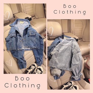 Khoác croptop chất jeans dày dặn loại 1 hai màu đậm nhạt