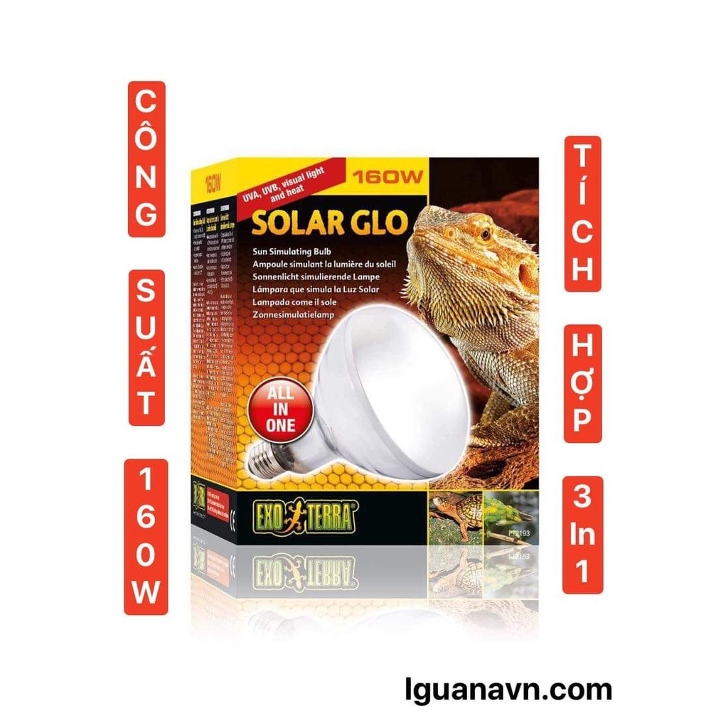 Đèn SOLAR GLO 80w - 125w - 160w đèn bò sát tổng hợp 3in1 / CHÍNH HÃNG EXO