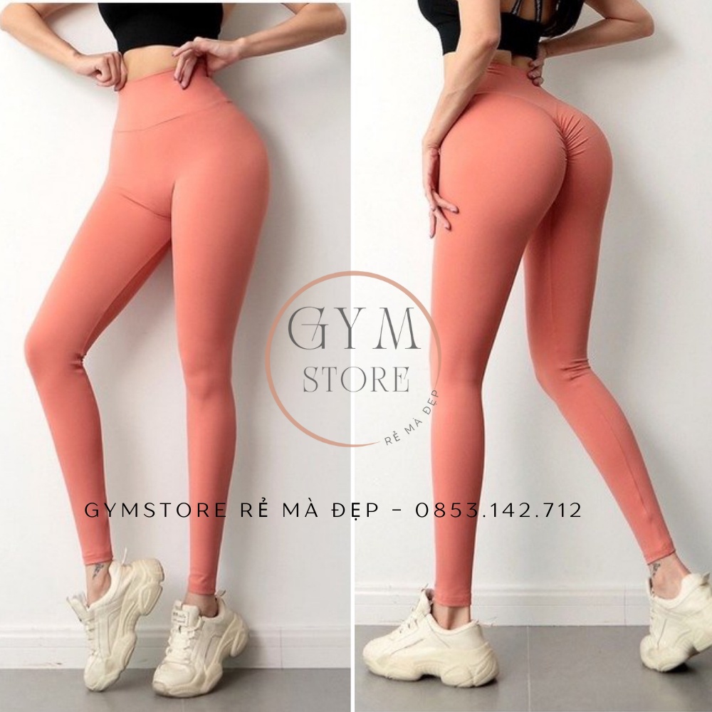 Quần Legging Cạp Lưng Cao Gen Bụng Chun Mông Thể Thao Nữ Tập Gym Yoga lulu Thun Poly Co Giãn Siêu Tôn Dáng 921