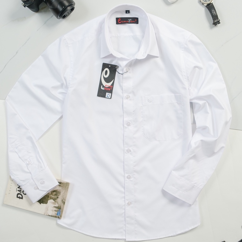 Áo Sơ Mi Trắng Nam Công Sở Trung Niên Emotion Form Slimfit phong cách Sartorial lịch lãm