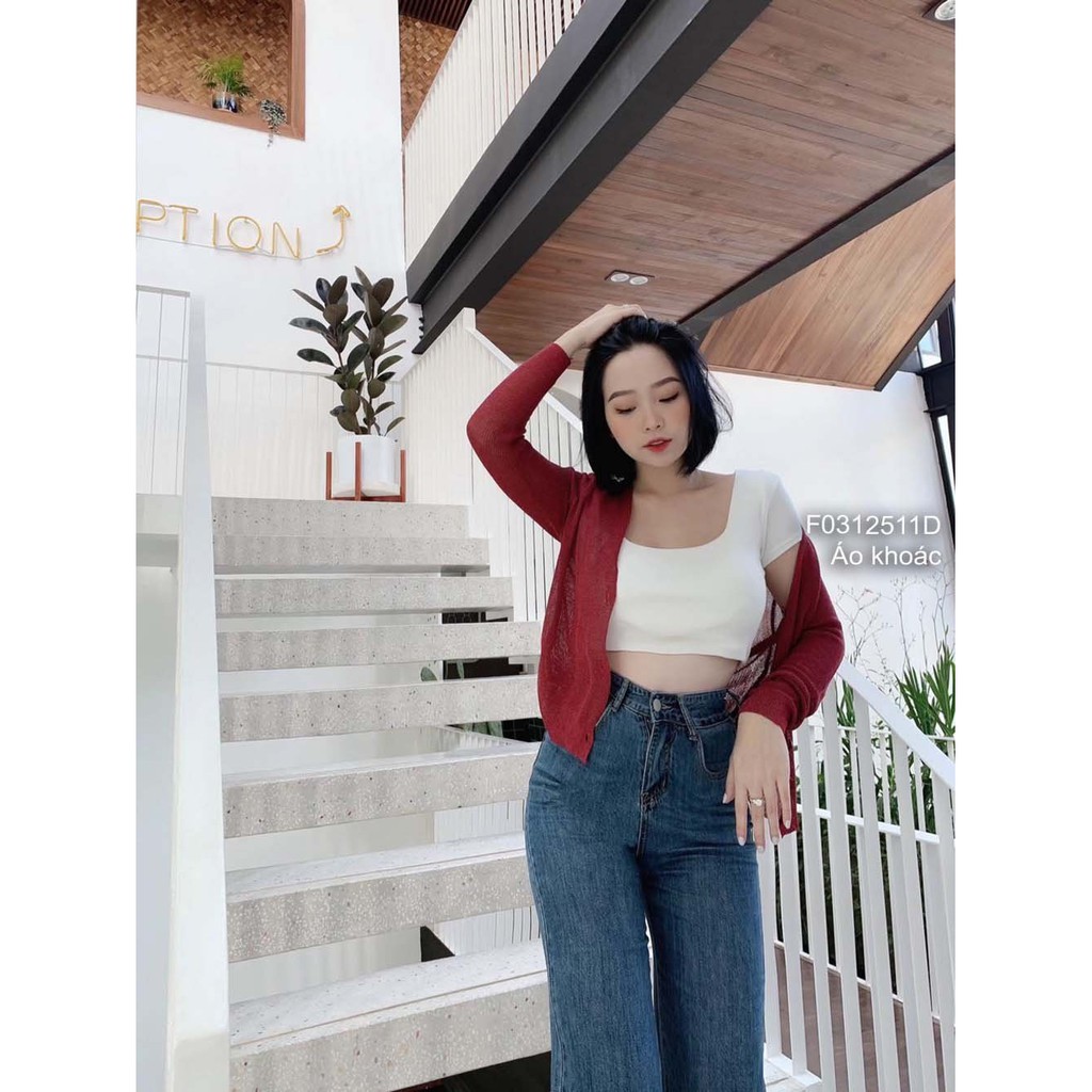 (Có sẵn) Áo khoác len mỏng nút cổ tim QC! (kèm video hình thật) | BigBuy360 - bigbuy360.vn