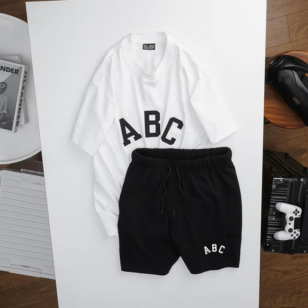 [bigsize] Set bộ quần áo cotton bigsize nam in hình thời trang bigsize nam &lt; 140kg