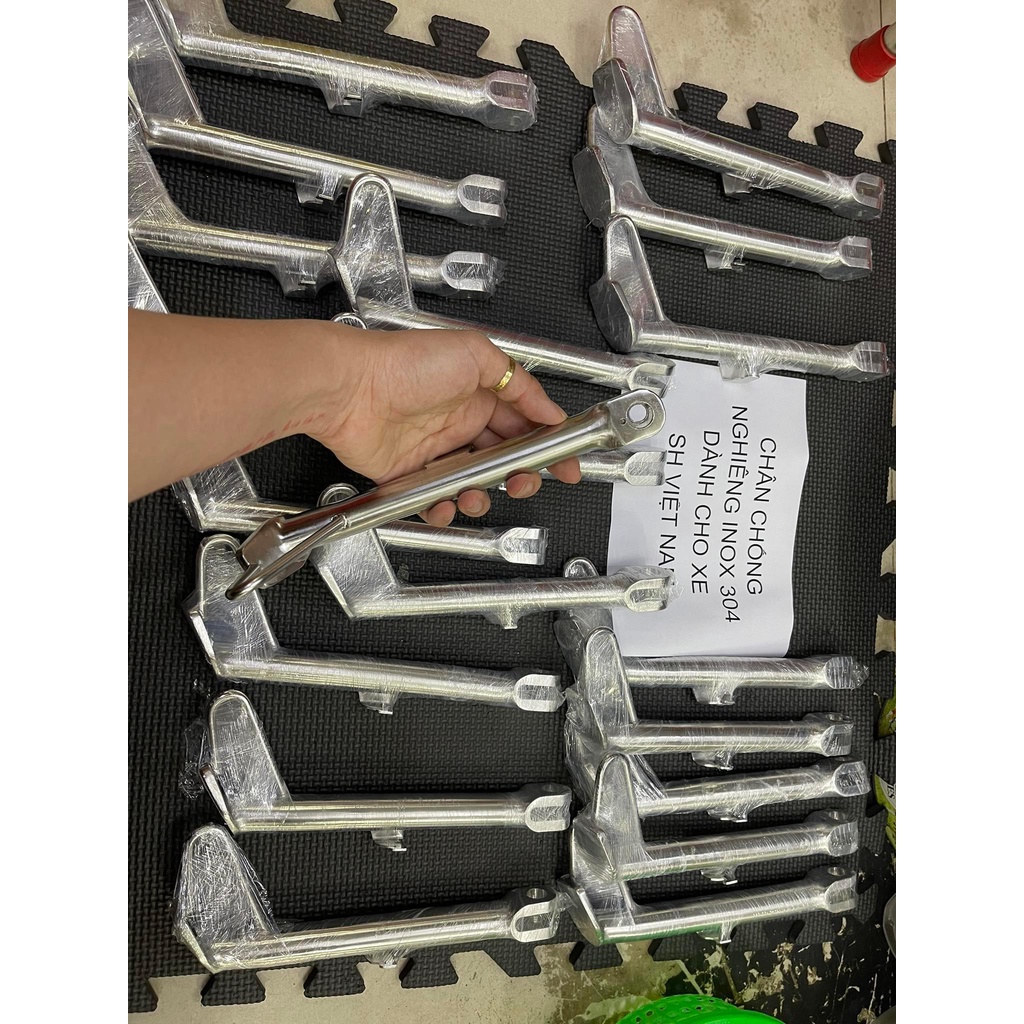 Chân chống nghiêng Inox 304  SHVN , Sh việt nam gắn trực tiếp (Đá chống tắt máy tự làm lại chế lại)