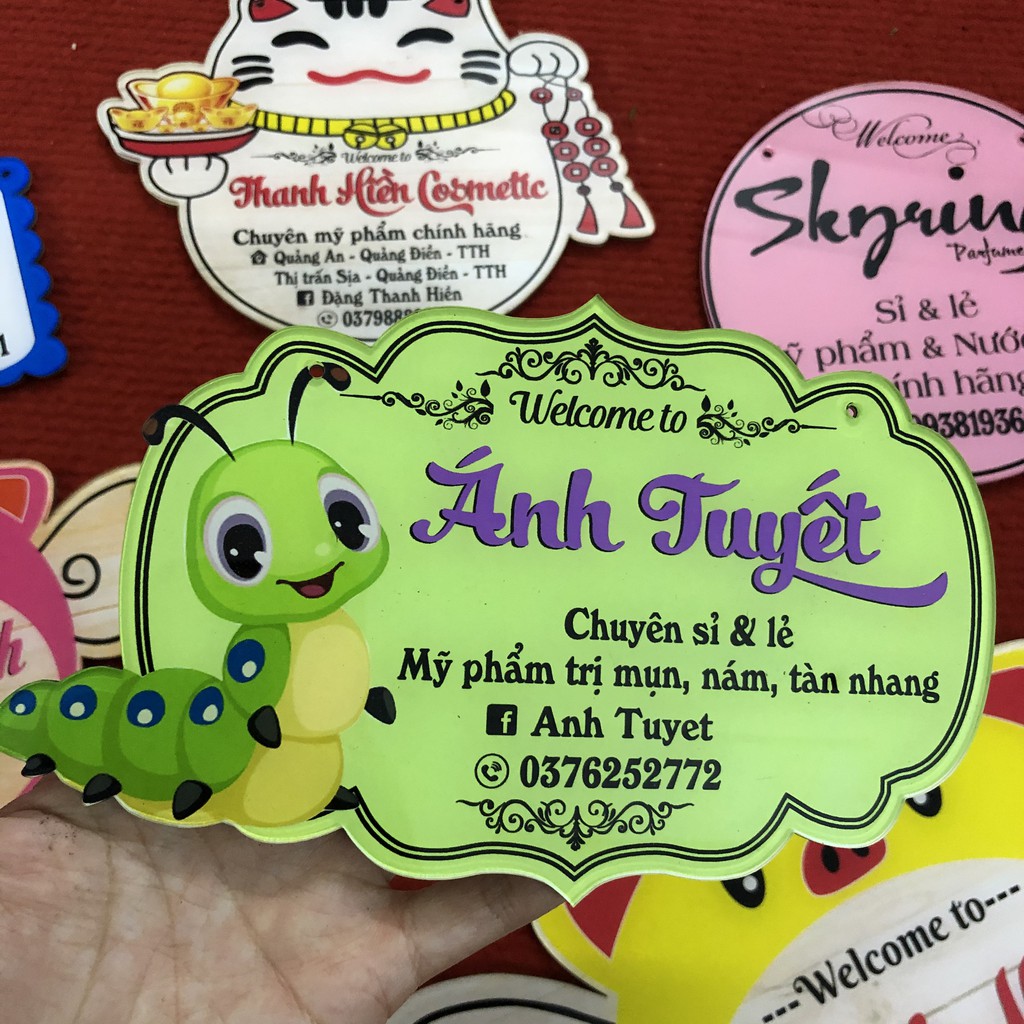 Bảng hiệu chất liệu mica - Trang trí shop bán hàng - Thiết kế theo yêu cầu