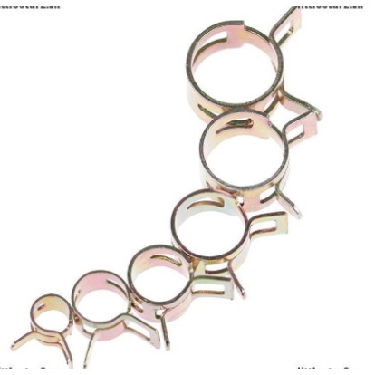 Kẹp ống nhiên liệu cho xe hơi ô tô lò xo nẹp phe cổ dê  chân không, nước,  xăng dầu 6mm - 15mm chịu nhiệt áp suất