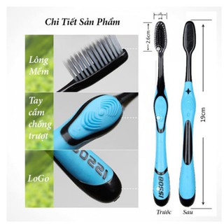 combo 5 bàn chải đánh răng than tre Bossi