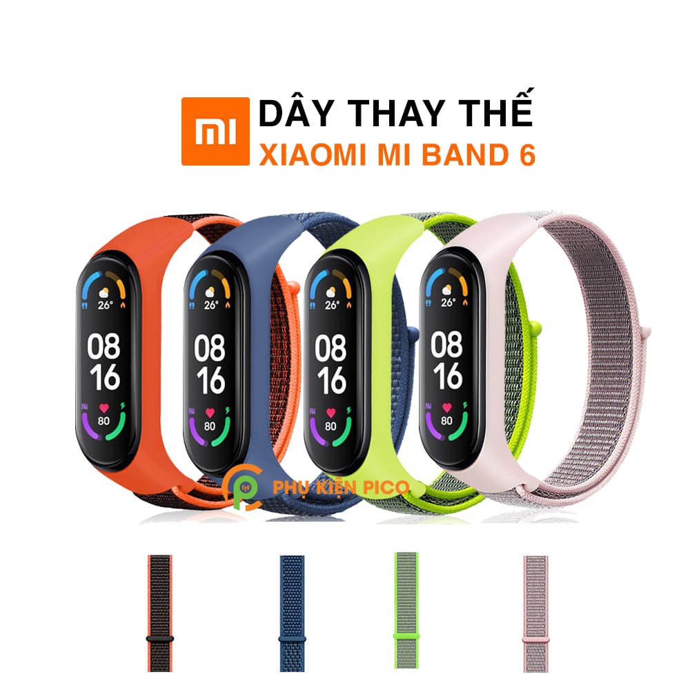 Dây đeo thay thế Xiaomi Mi Band 6 vải Nylon Sport Loop cao cấp siêu bền - Dây Nylon Sport Loop Miband 6