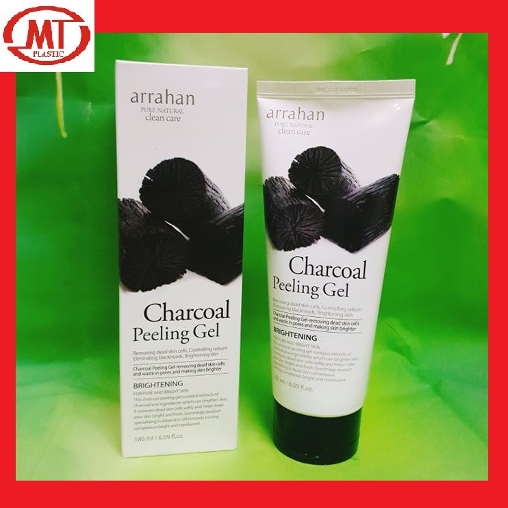 [auth] gel tẩy tế bào chết arahan than hoạt tính charcoal peeling gel tuýp 180ml | BigBuy360 - bigbuy360.vn