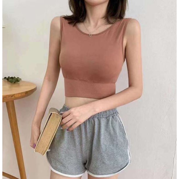 Áo ngực bra nữ dáng croptop thể thao nâng ngực - Áo lót bralette tập gym coton mềm không gọng mút mỏng YLY20 | BigBuy360 - bigbuy360.vn