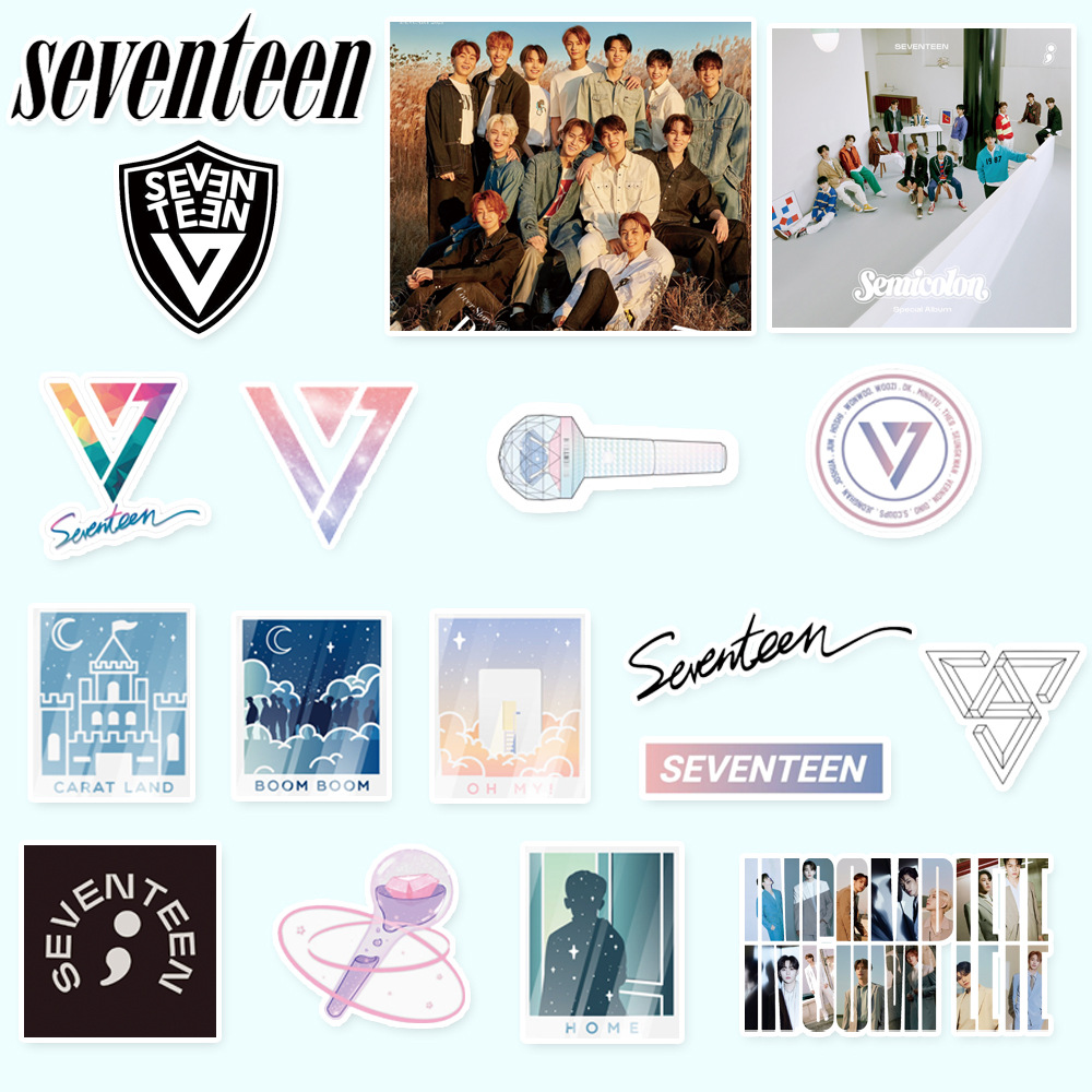 Set 85 Sticker Nhóm Nhạc Seventeen Dán Trang Trí Sổ Lưu Niệm