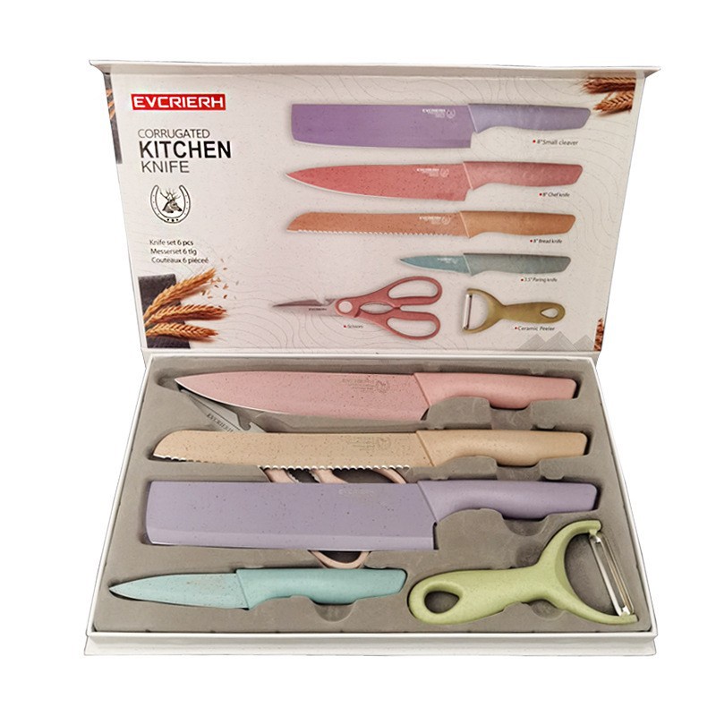 Bộ Dao Kéo 6 Món Everrich Kitchen Lúa Mạch - BX1087