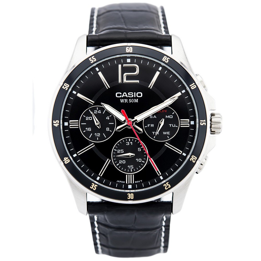 Đồng hồ nam Casio Standard thể thao, điện tử giá rẻ - Dây da, chống nước 5ATM (MTP-1374L-1AVDF)