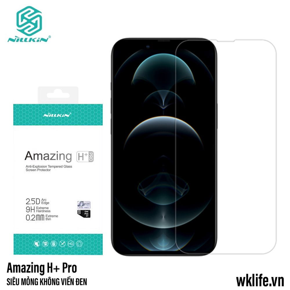Cường Lực iPhone Nillkin Amazing H+PRO Không Viền Cho 12 / 12 Pro / 12 ProMax / 13 / 13Pro / 13 Promax