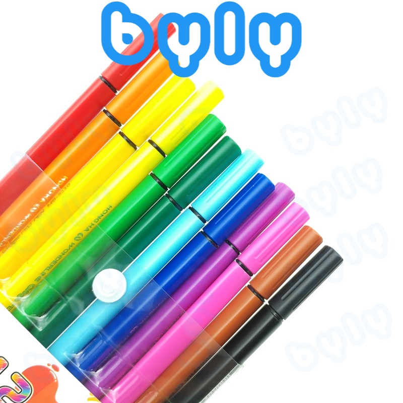 [Ship hoả tốc] Vỉ bút lông màu Hồng Hà Wonderline Oringa Felt Pen 12 màu - 18 màu - ByLy Store