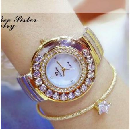 Đồng Hồ Nữ Bee Sister 1432 Đá Xoay Chính Hãng