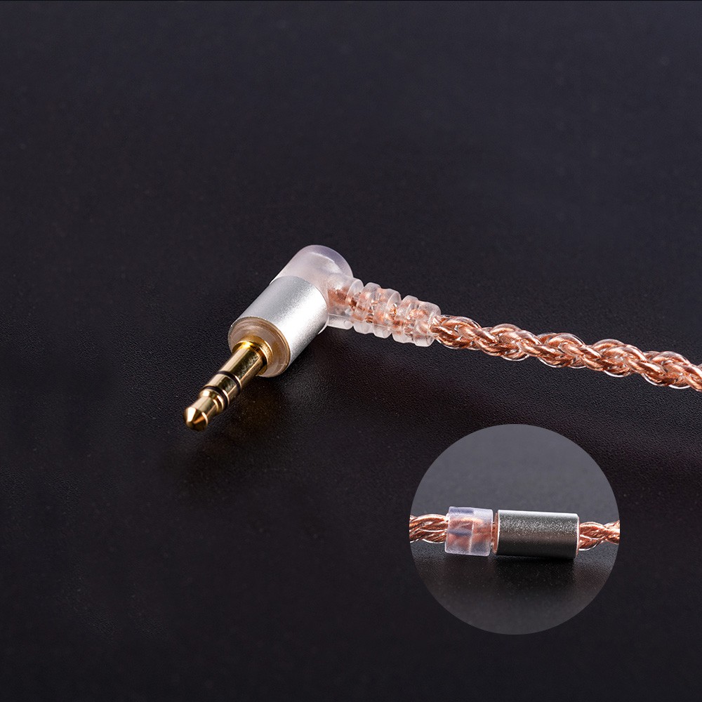 Dây cáp đồng 4 lõi 2 Pin / Qdc / Mmcx với đầu nối 3.5mm cho Kb06 Zsx Zs10 Pro