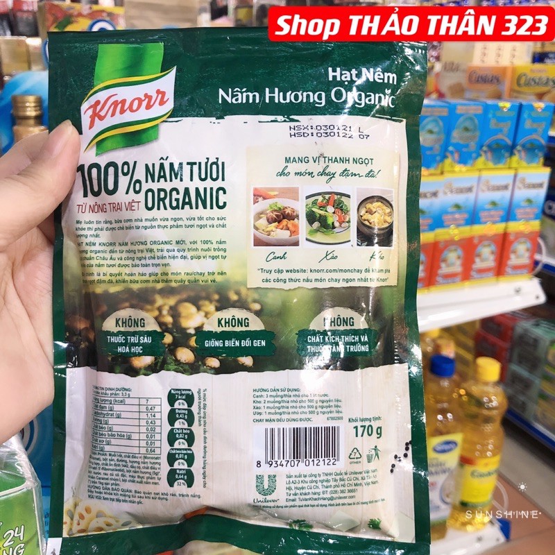 Knorr HẠT NÊM NẤM HƯƠNG Organic CHAY 400g | BigBuy360 - bigbuy360.vn