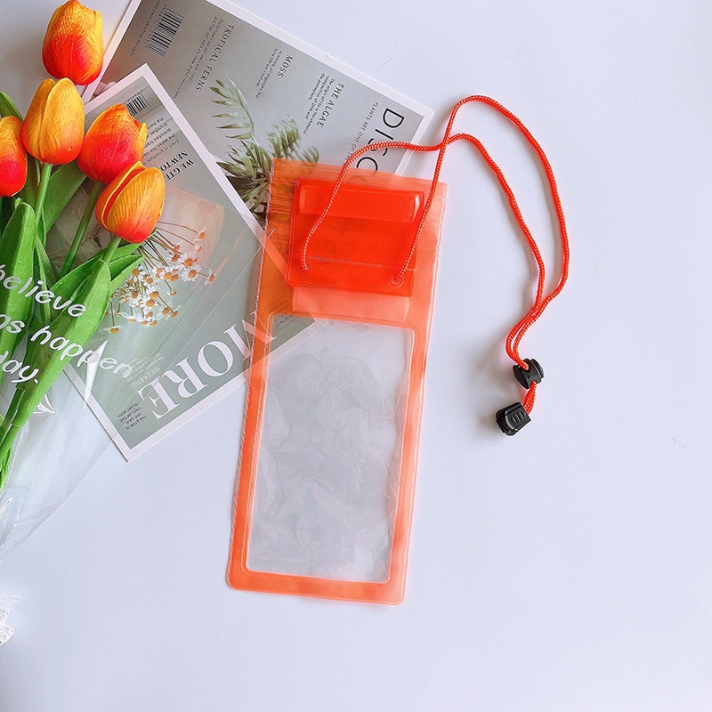 Túi Đựng Điện Thoại Bằng PVC Trong Suốt Chống Thấm Nước Có Thể Gấp Gọn Tiện Dụng Khi Đi Bơi