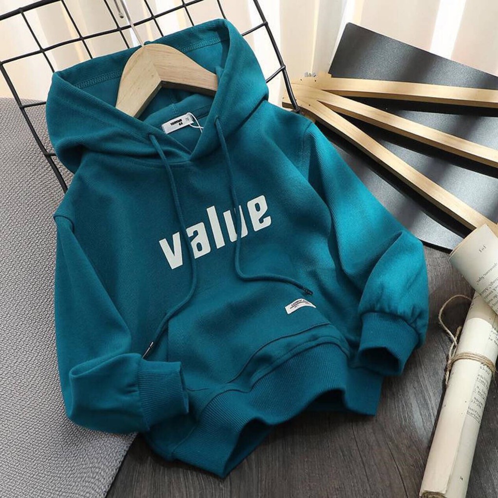 MCBB - 23-47Kg Vải Dày Áo Hoodie Bé Trai Bé Gái Ba Mẹ Áo Thun Tay Dài Có Mũ Trùm Đầu Dây Rút Cotton Unisex Nam Nữ Trẻ Em