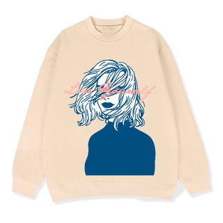 Áo nỉ cổ tròn, sweater in cô gái cực chất mềm mịn form rộng
