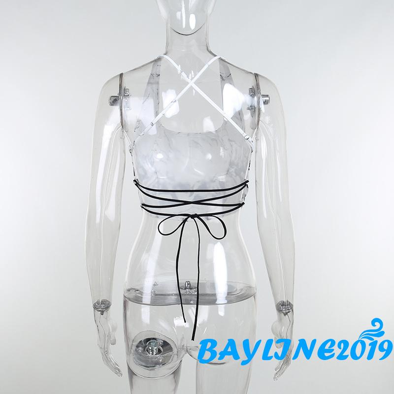 Áo Lửng Hai Dây Cổ Chữ U Hở Lưng Họa Tiết In Thời Trang Mùa Hè Cho Nữ Size S/M/L