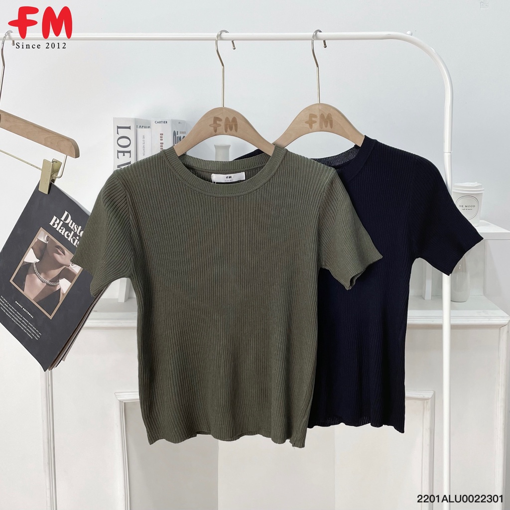 Áo Len Tăm Cổ Tròn Chất Đẹp I Áo Len Dáng Ôm Sọc Tay Ngắn Chất Len Tăm I Fmstyle Shop 220123100