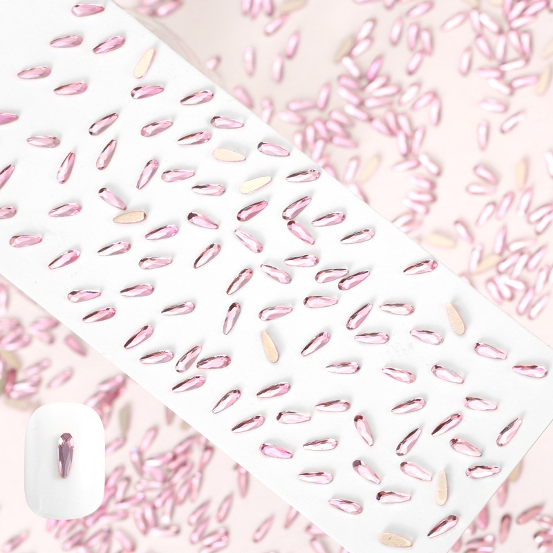Phụ Kiện Đá Trang Trí Móng Tay Hình Dạng Đặc Biệt Màu Hồng Sáng DIY