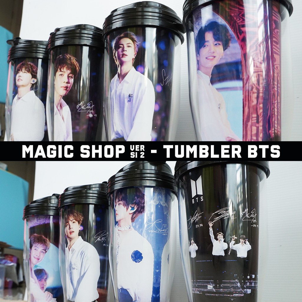 Tumbler BTS (Phiên Bản 5 Năm Magic Shop 2) / Chai Nước Uống KPOP bt21