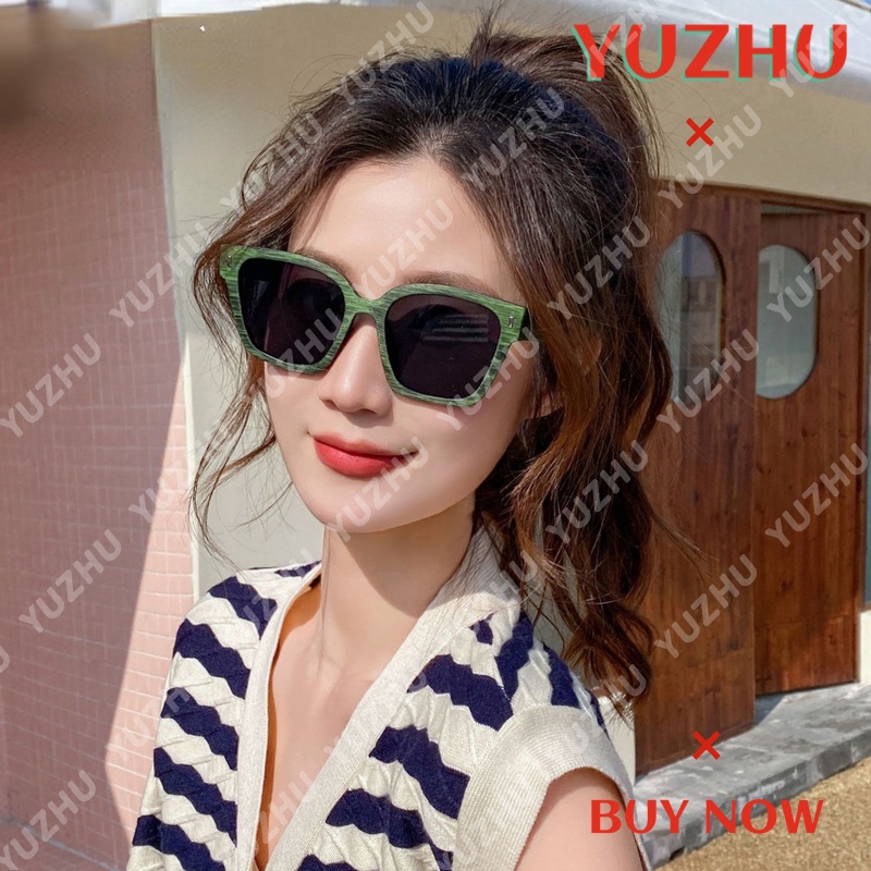 Kính Mát Phân Cực Gọng Gỗ Tròng Vuông Cỡ Lớn Thời Trang Hàn Quốc Cổ Điển