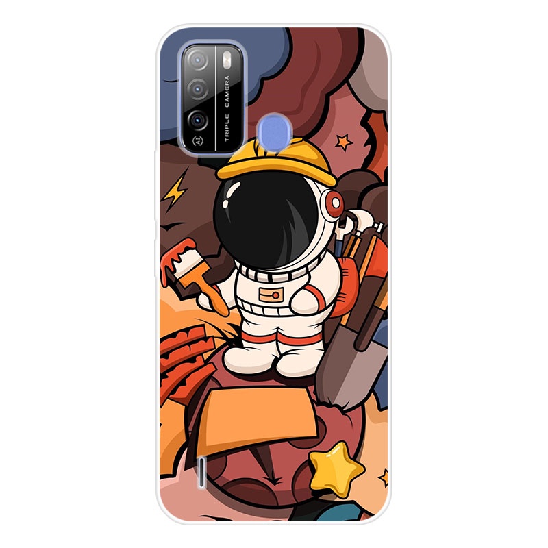 Ốp điện thoại TPU silicon mềm họa tiết hoạt hình bắt mắt bảo vệ cho itel Vision 1 Pro