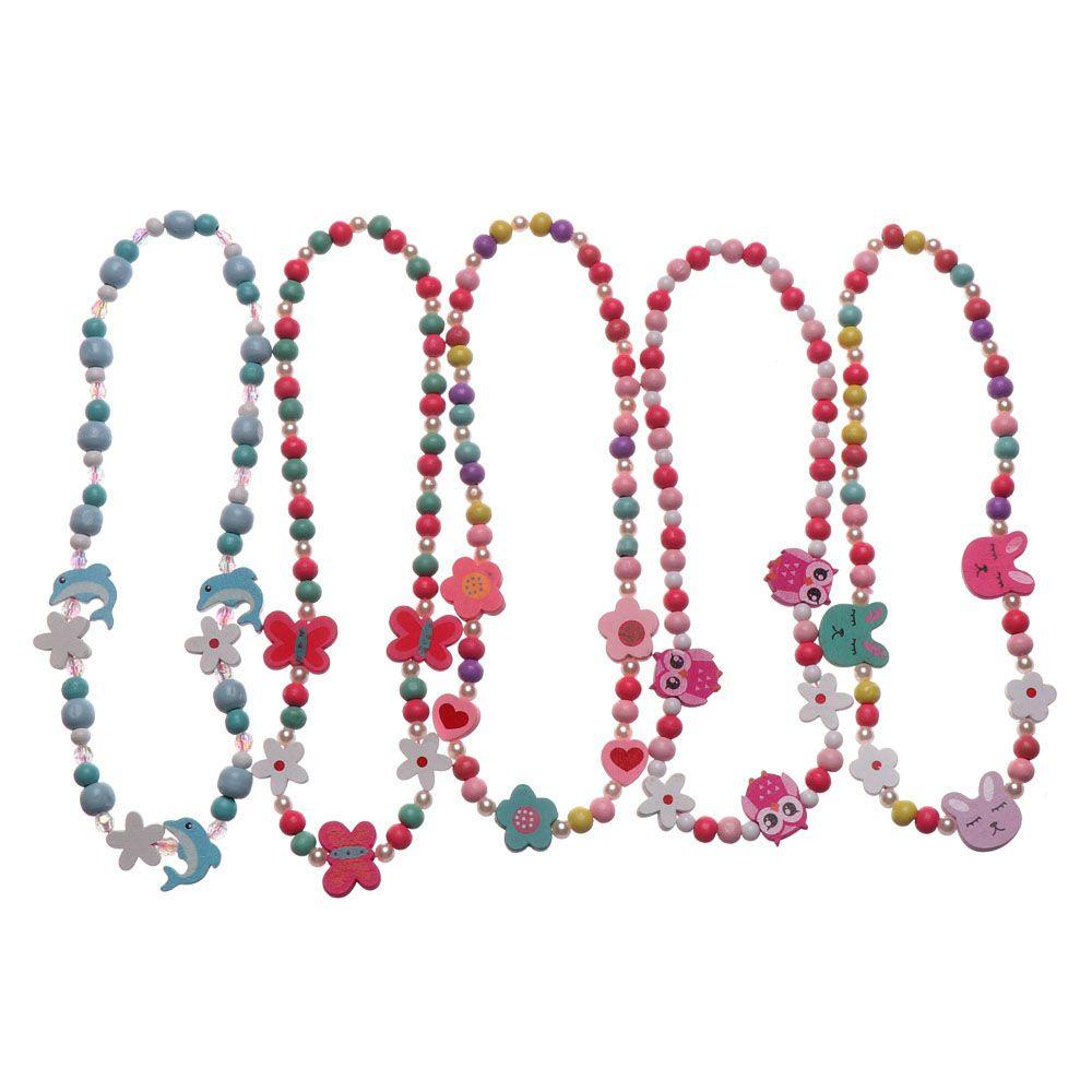 1 Set Đồ Chơi Xỏ Hạt Nhựa Resin Hình Bướm/Hoa Làm Quà Tặng Sinh Nhật Cho Bé Gái DIY