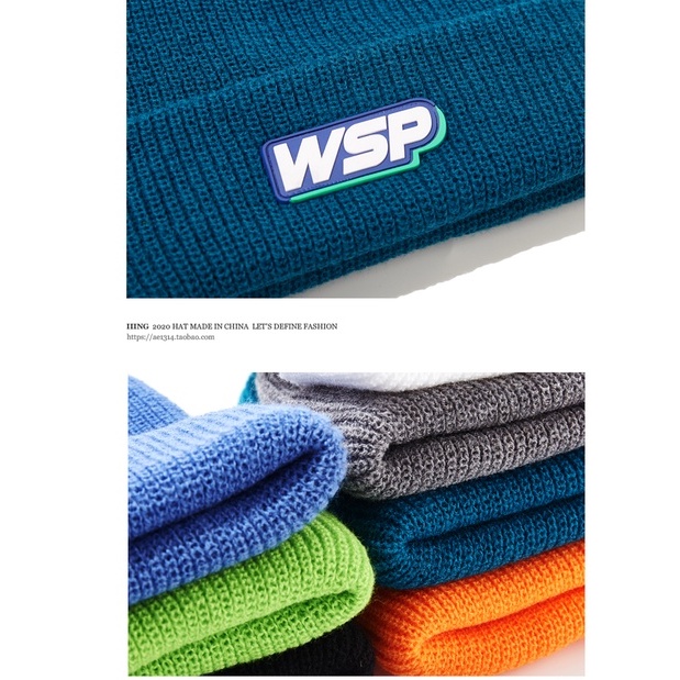Mũ len nam nữ chất dày form rộng chữ Wsp
