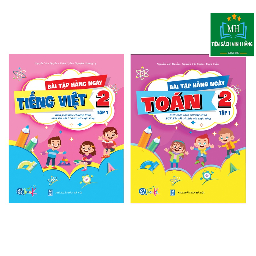 Sách - Combo Bài Tập Hằng Ngày Toán, Tiếng Việt Lớp 2 - Kết Nối Tri Thức Với Cuộc Sống tập 1