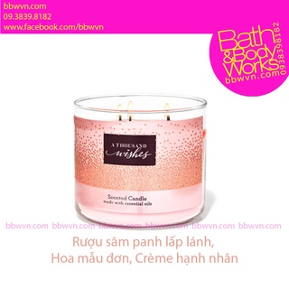 Nến thơm Bath and Body Works  A Thousand Wishes 3 bấc
