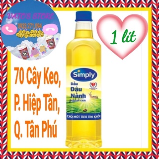 Dầu ăn đậu nành Simply 100% nguyên chất chai 1L - Dầu Simply đậu nành can 1 lít