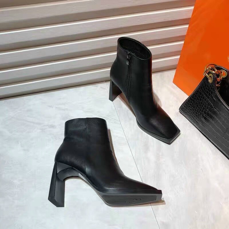 Boot nữ gót mảnh dẹt thời thượng