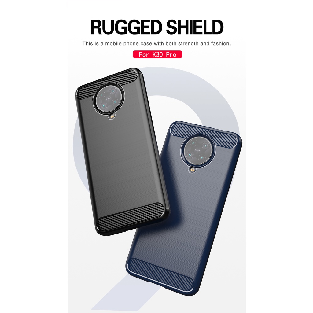 Ốp Điện Thoại Silicon tpu Mềm Chống Sốc In Họa Tiết Sợi Carbon Mượt Cho Mi Redmi K30 Pro Zoom Ultra Poco F2 Pro