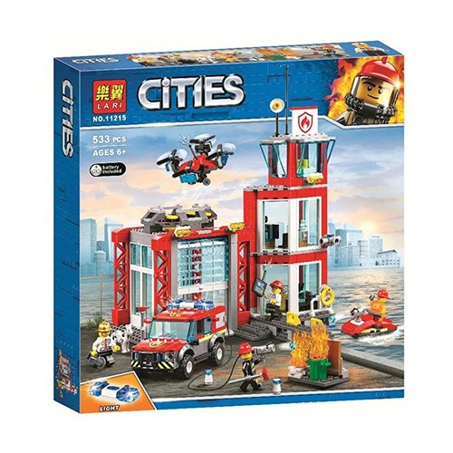 Lego City - Bela Lari 11215 ( Xếp hình trạm cứu hỏa 533 mảnh )