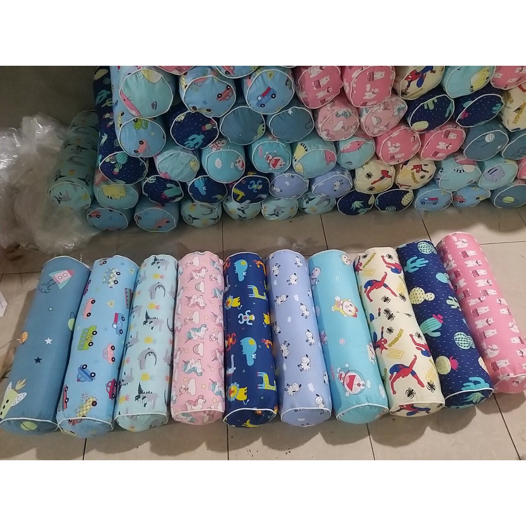 gối ôm cho bé vải 100% cotton hàn quốc giao màu ngẫu nhiên