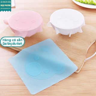 Miếng silicon bọc thức ăn hình gấu , thực phẩm ✔️ rửa sạch và dùng lại được mãi mãi ✔️ Hàng độc và Hot
