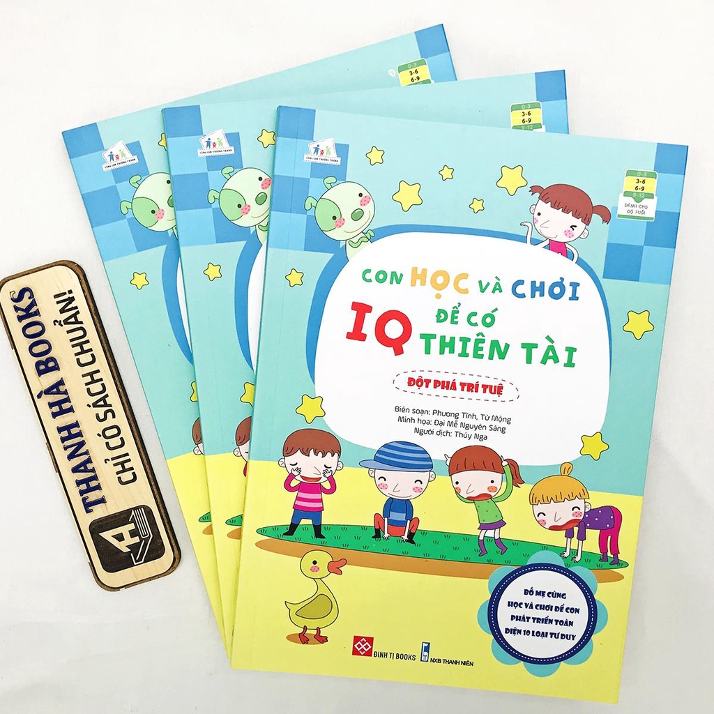 Sách - Con Học Và Chơi Để Có IQ Thiên Tài - Bộ 4 quyển, lẻ tùy chọn (Dành cho trẻ em từ 3-9 tuổi)