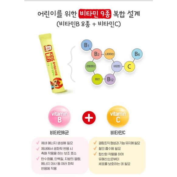 Nước hồng sâm Vitamin B cho trẻ em thương hiệu cheong kwan jang KIDS LAB