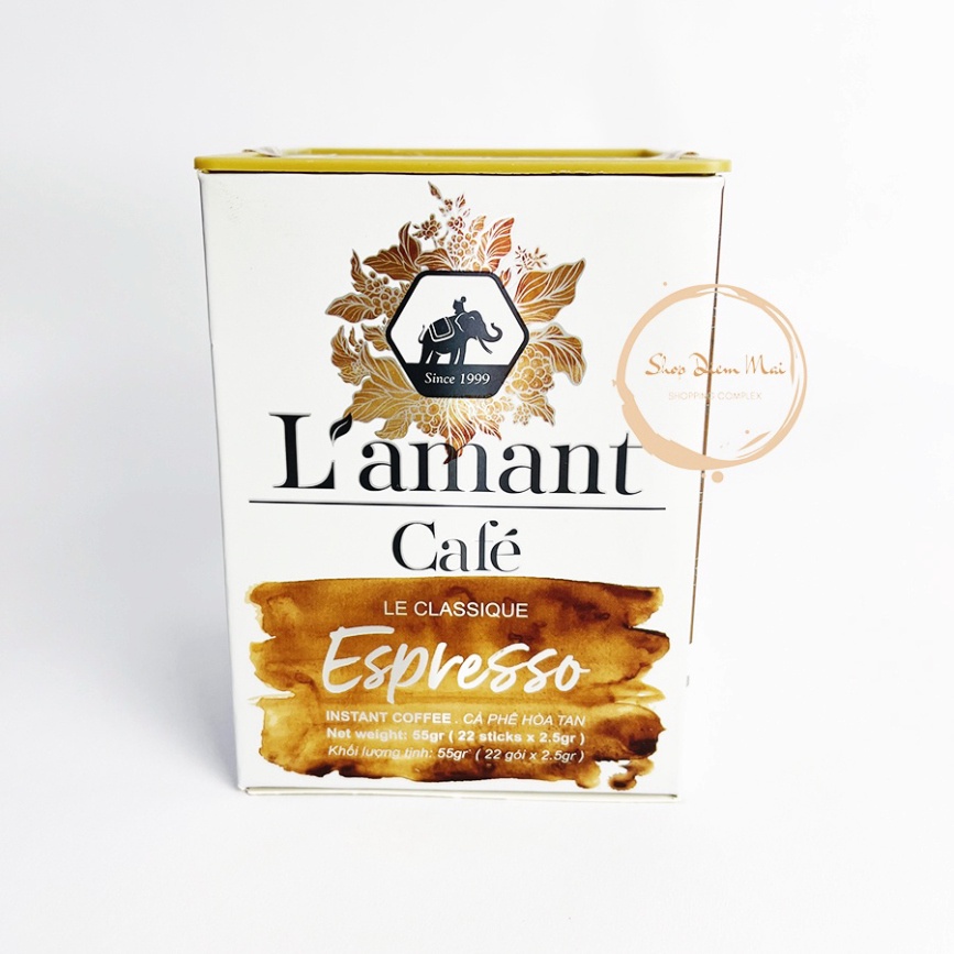 L'amant Cafe LE CLASSIQUE Espresso - Cà phê hòa tan (Hộp 22 gói) (Free Ship)