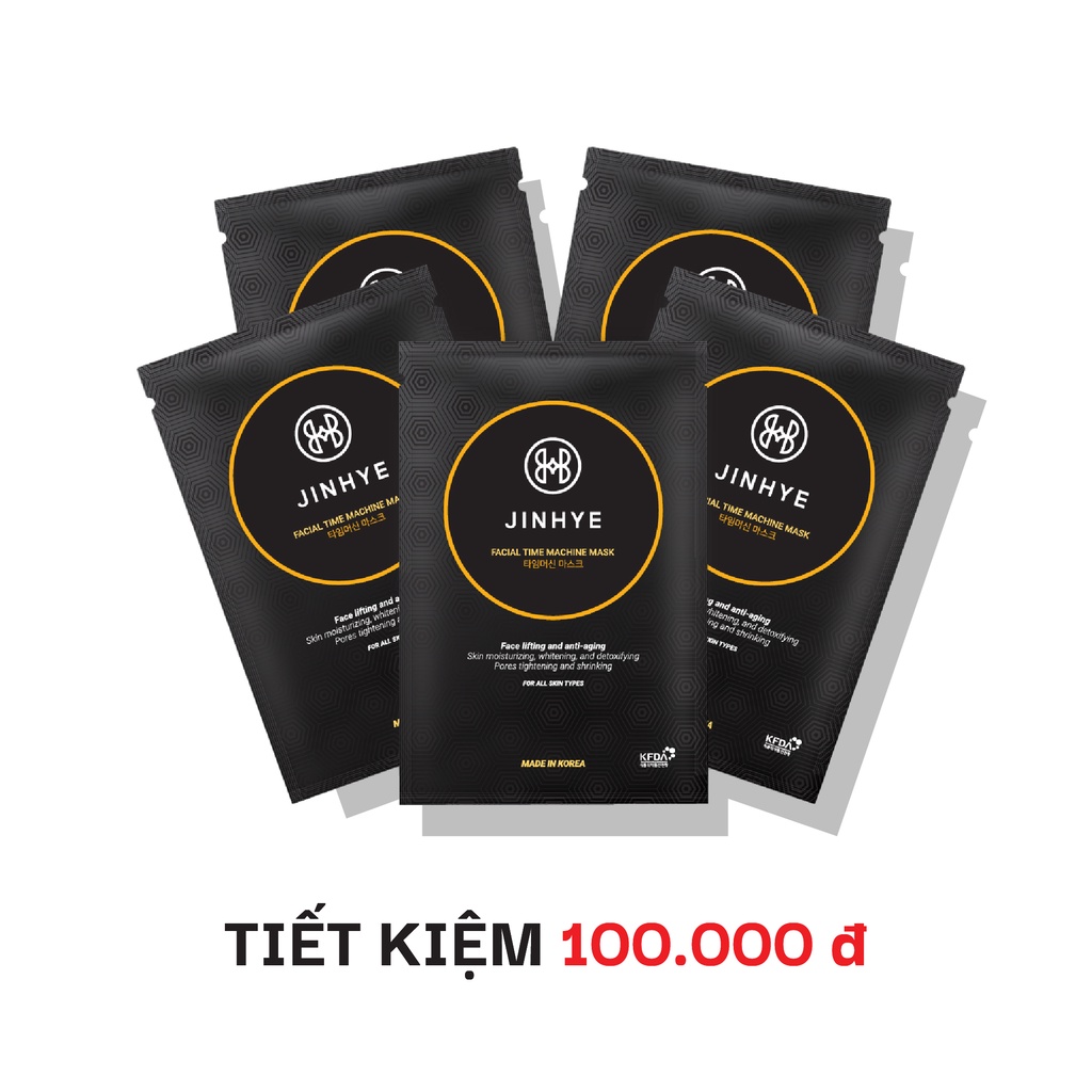Combo 5 mặt nạ dưỡng da JinHye giúp nâng cơ, chống lão hóa, cấp ẩm, trắng da _ 5 miếng