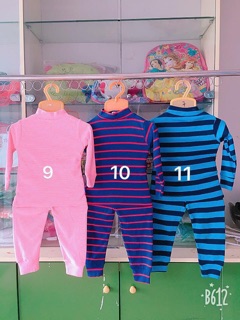 Set 3 bộ cotton len cho bé( bé trai và gái)