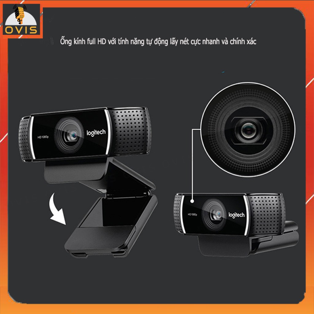 [Mã 1511ELSALE hoàn 7% đơn 300K] [BH 24 THÁNG] Webcam Streamer Góc Rộng Logitech C922 Pro Full HD, Auto Focus Cực Nhanh | BigBuy360 - bigbuy360.vn